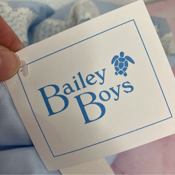 NWT Bailey Boys Float Dress light blue with white embroidery size 12 months - Picture 8 of 12